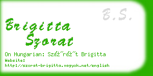 brigitta szorat business card